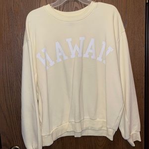 Light Banana Colored Hawaii Crewneck